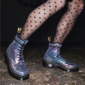 Dr. Martens Women's 1460 Purple Rainbow Ray Boots
